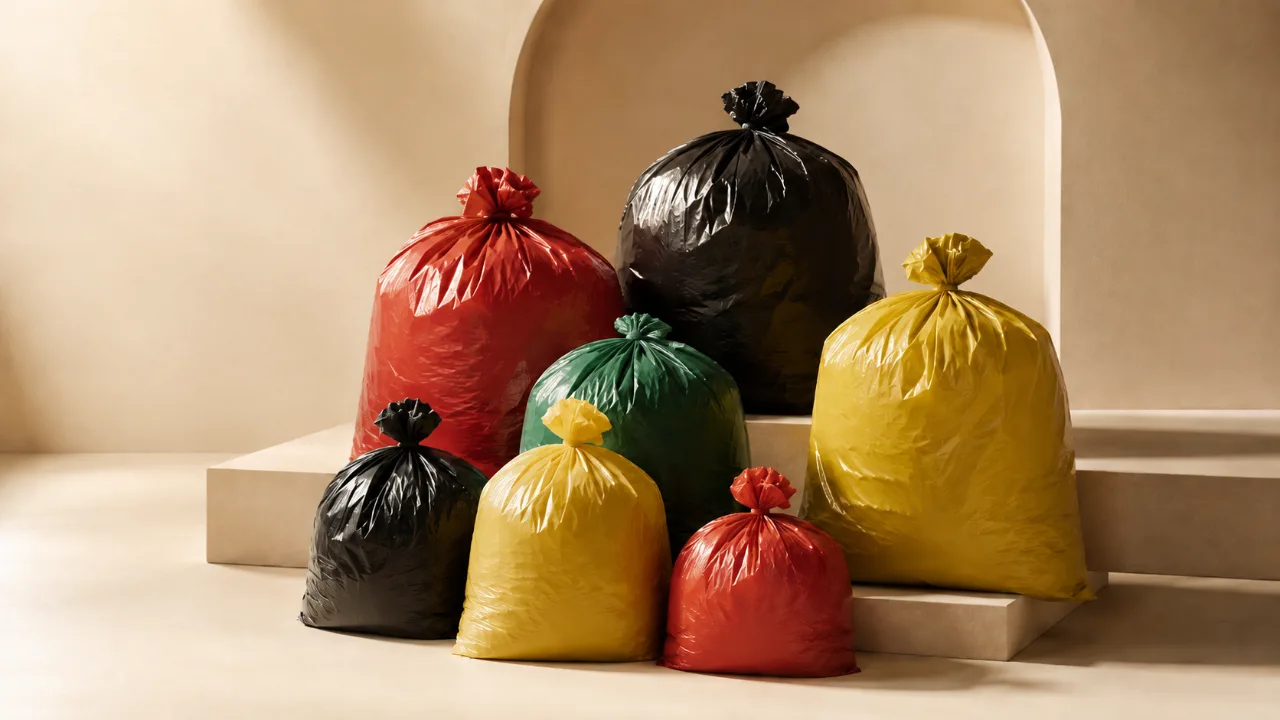 Recycled hospital bags
